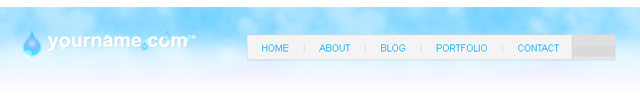 Sky theme header design using photoshop Tutorial: Final Result
