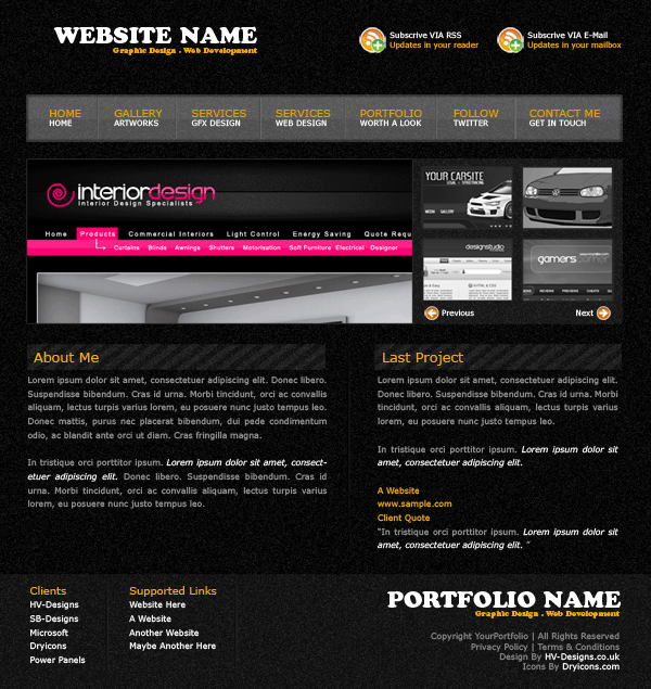 Web Design Layout #8