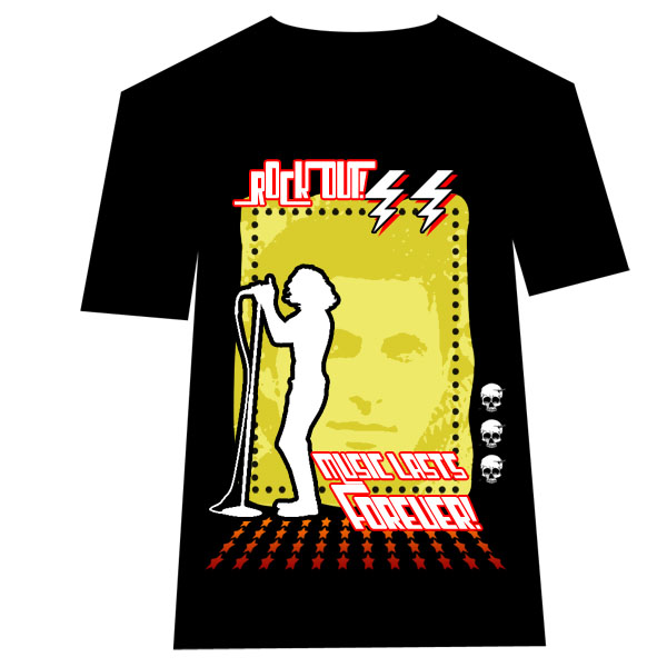 Design a Retro, Rock T-Shirt Design image 21