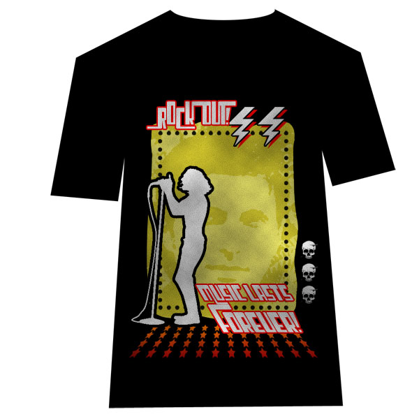Design a Retro, Rock T-Shirt Design image 23