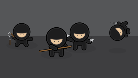 Create a Gang of Vector Ninjas Tutorial: Final Result