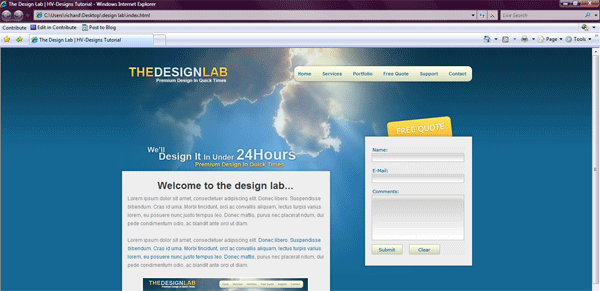 The Design Lab: PSD Conversion image 13