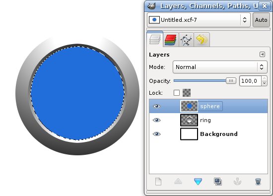 Round Web 2.0 Button with a Metal Ring image 6