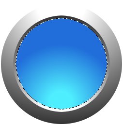 Round Web 2.0 Button with a Metal Ring image 8