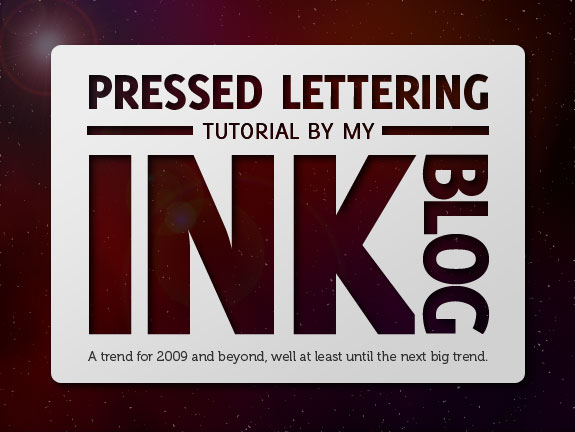 Create a Sleek Pressed Letter Design Tutorial: Final Result