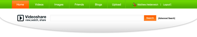 Video Sharing Header