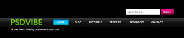 Professional Dark Header Tutorial: Final Result