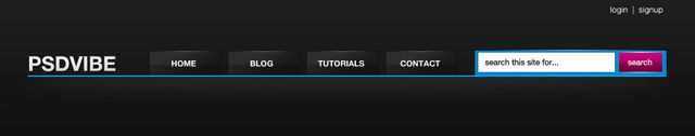 Sleek Dark Header Design