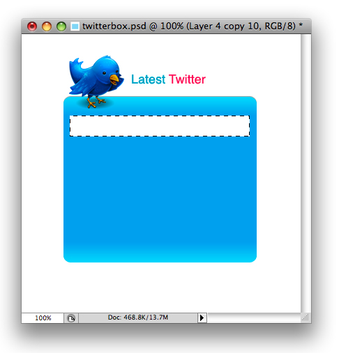 Create a Latest Tweets Box image 12