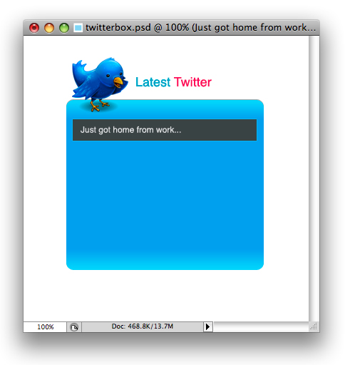 Create a Latest Tweets Box image 15
