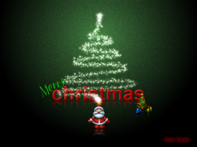 Create a Holiday e-Card in Gimp Tutorial: Final Result