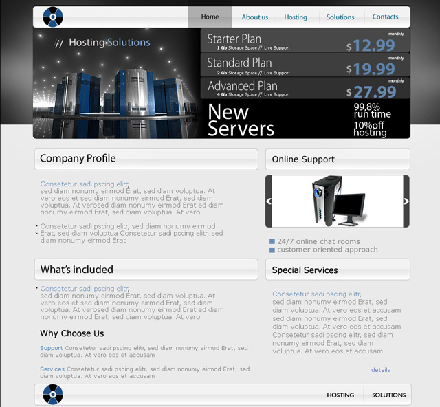 Hosting Layout Tutorial: Final Result