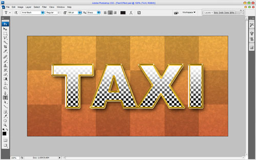 Creating Taxi Text Effect 18