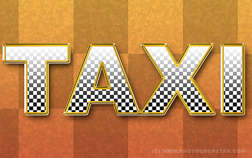 Creating Taxi Text Tutorial: Final Result