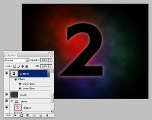 Striking Text Effect Using Glows and Blends image 5