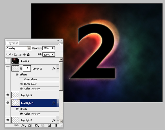 Striking Text Effect Using Glows and Blends image 9