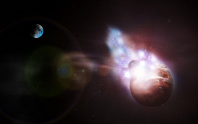 Fiery Space Explosion in Gimp