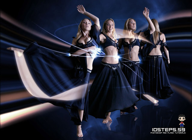 Create Energy Lines around a Dancer Tutorial: Final Result