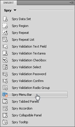 Edit an AJAX Drop-Down Menu in Dreamweaver image 1