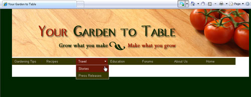 Edit an AJAX Drop-Down Menu in Dreamweaver Tutorial: Final Result