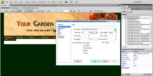 Edit an AJAX Drop-Down Menu in Dreamweaver image 7