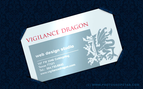 Unusual Presentation Your Business Card Tutorial: Final Result