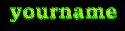 Glossy green Text Effect Tutorial: Final Result