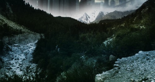 Design a Dark and Misty Mountain with Distant City Scene in Photoshop image 15