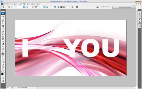 Semitransparent Amorous Text Effect image 2