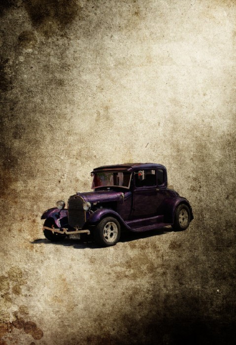 Design a Vintage Car Poster with Grunge Texture, Font and Brushset in Photoshop image 12