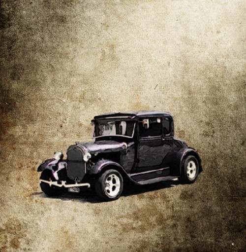 Design a Vintage Car Poster with Grunge Texture, Font and Brushset in Photoshop image 16