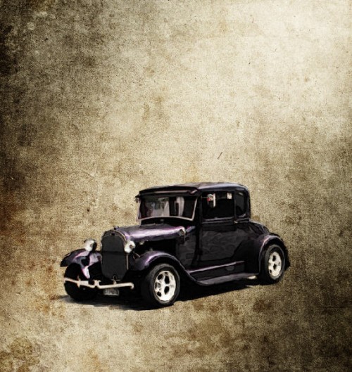 Design a Vintage Car Poster with Grunge Texture, Font and Brushset in Photoshop image 15