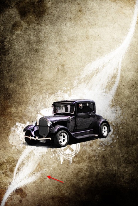 Design a Vintage Car Poster with Grunge Texture, Font and Brushset in Photoshop image 21