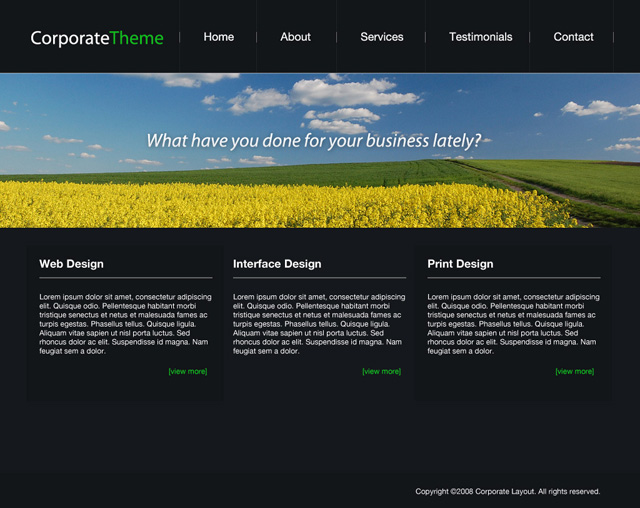 Corporate Business Layout Tutorial: Final Result