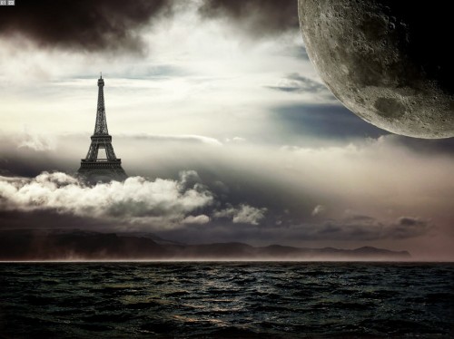 Design a Surreal Floating Eiffel Tower Scene In Photoshop image 15