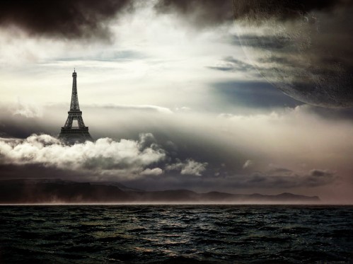 Design a Surreal Floating Eiffel Tower Scene In Photoshop image 16