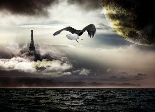 Design a Surreal Floating Eiffel Tower Scene In Photoshop image 22
