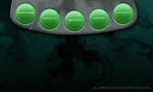 Menu in Techno Style Tutorial: Final Result