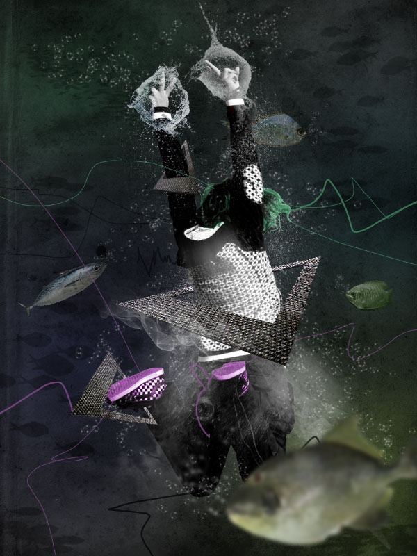 Create an Abstract Underwater Scene image 35
