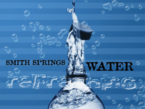 Creating a Water Effect on Text and Graphics in Adobe Photoshop Tutorial: Final Result