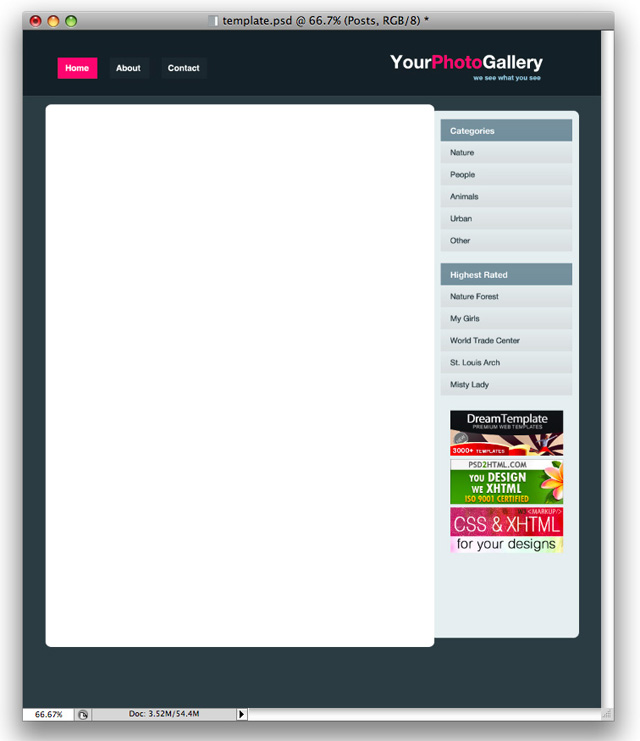 Clean Photo Gallery Website Layout image 18