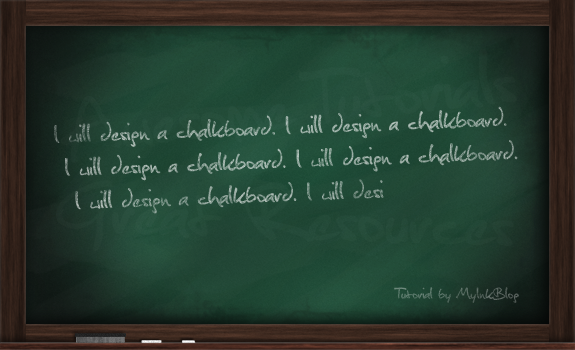 Design a Realistic Chalkboard in Photoshop Tutorial: Final Result