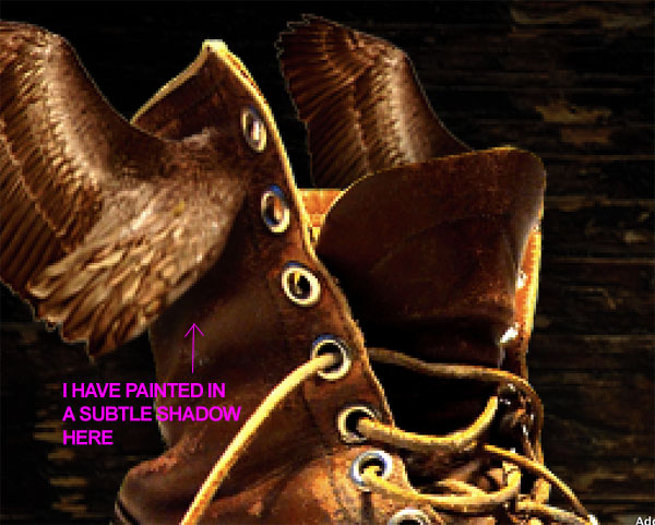 Create a Magical Golden Winged Boot image 21
