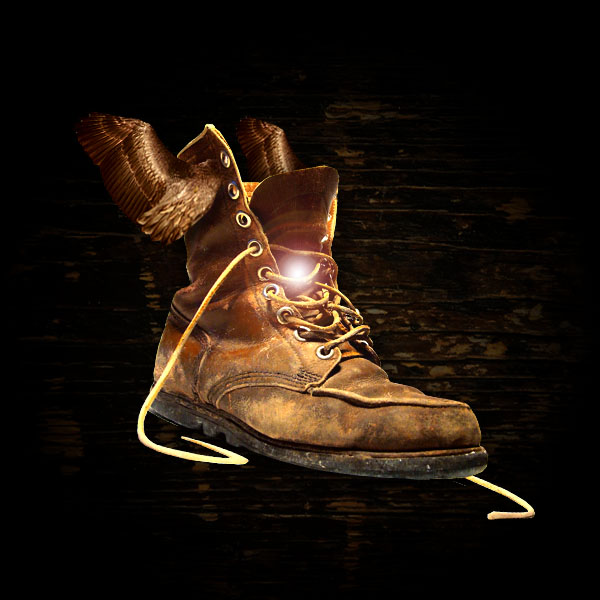 Create a Magical Golden Winged Boot image 24