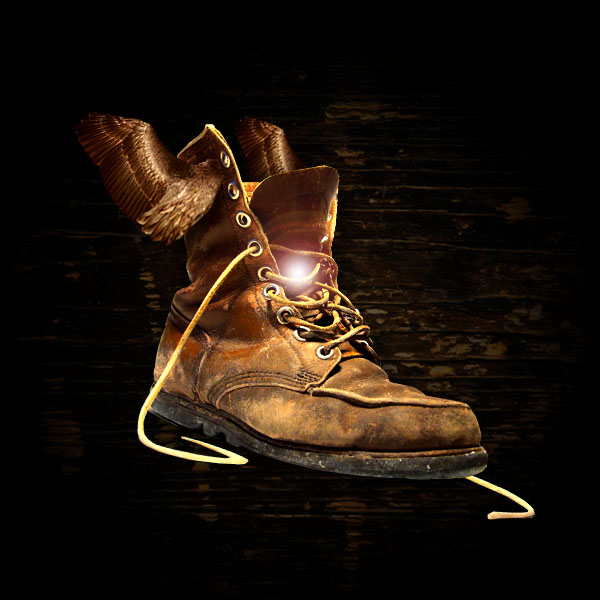 Create a Magical Golden Winged Boot image 25