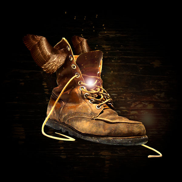 Create a Magical Golden Winged Boot image 31