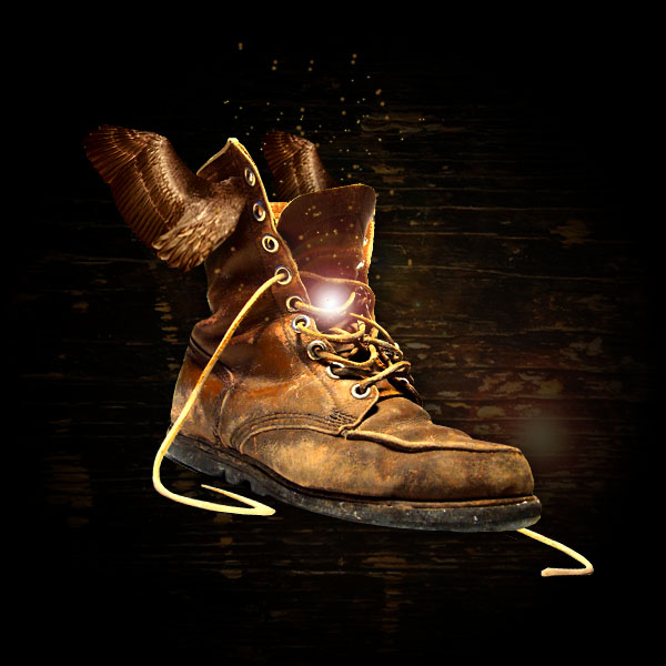 Create a Magical Golden Winged Boot image 32