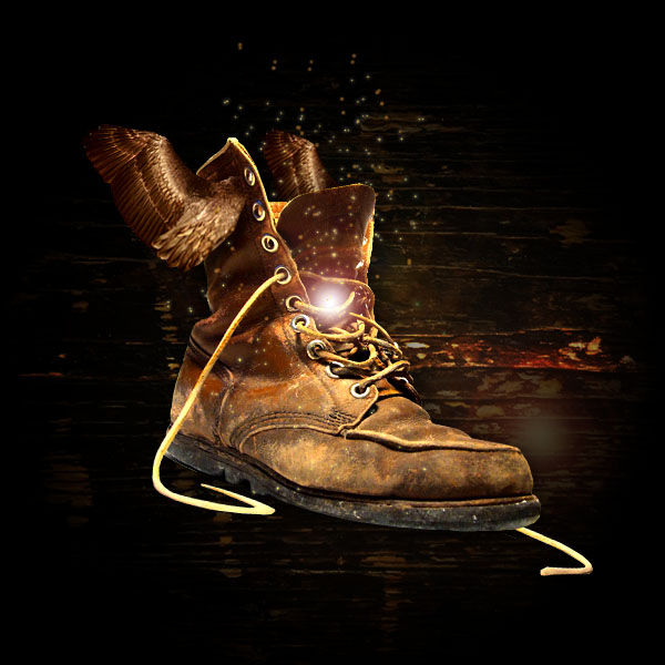 Create a Magical Golden Winged Boot image 36