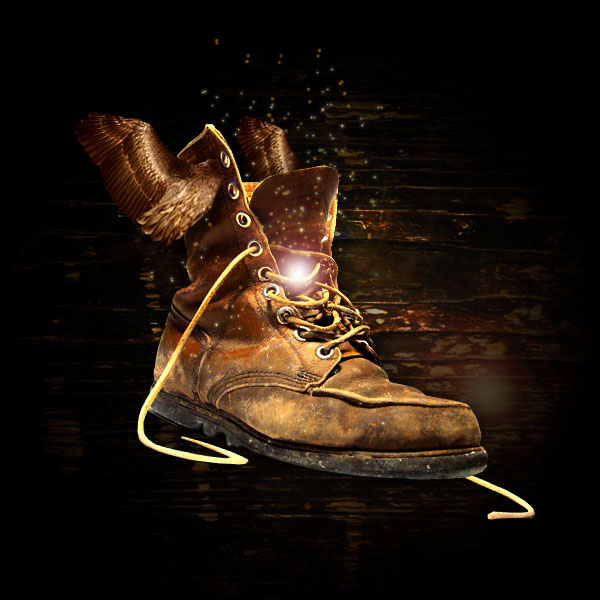 Create a Magical Golden Winged Boot image 39