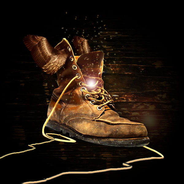 Create a Magical Golden Winged Boot image 40